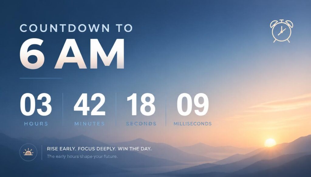 Countdown to 6 AM as a Productivity Tool